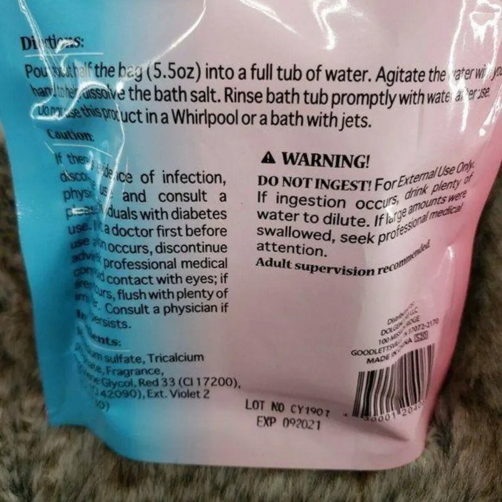 Unicorn Bath Salt Bubble Gum‎ Scent --11.28oz Bubble Bath